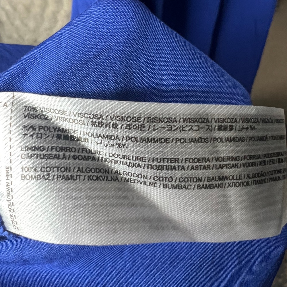 Mango Flared Blue Cotton Dress size 4 ✨ - Picture 4 of 5